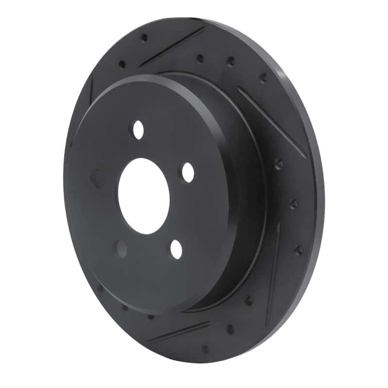 R1 Concepts — R1 03-10 Chrysler PT Cruiser Rear Left Drilled & Slotted Black Brake Rotor
R1 Brake Rotor Drill - view 2