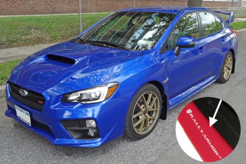 Rally Armor — Rally Armor 15-21 Subaru WRX/STI Red UR Mud Flap w/White Logo
Mud Flap - view 2