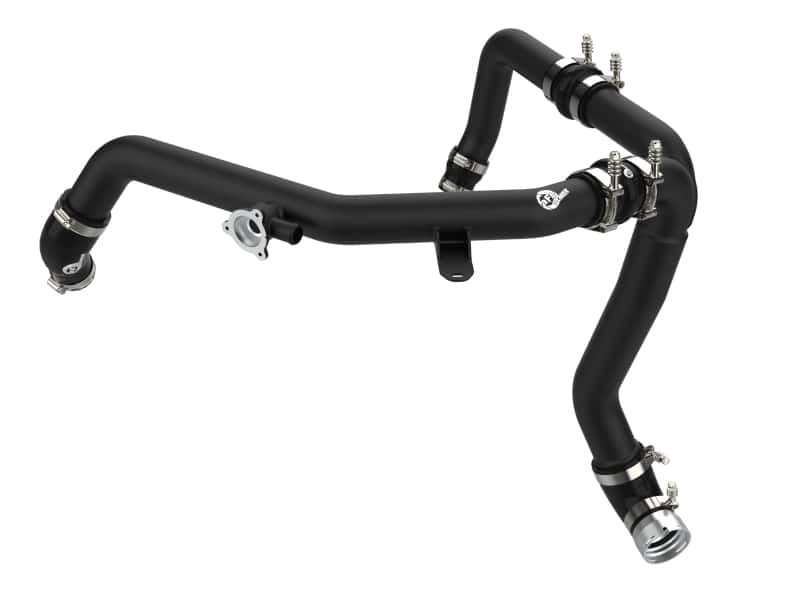 aFe — aFe 21-22 Ford Bronco V6-2.7Ltt BladeRunner Alum Hot Charge Pipe - Black
Hot Charge Pipe - view 1