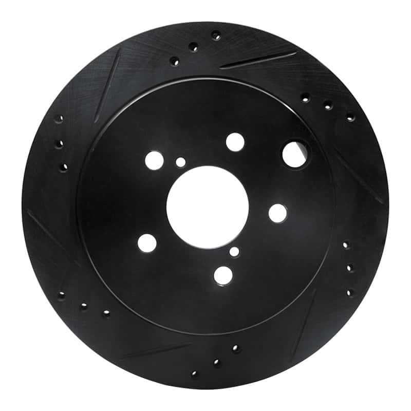 R1 Concepts — R1 14-18 Subaru Forester Rear Left Drilled & Slotted Black Brake Rotor
R1 Brake Rotor Drill - view 1