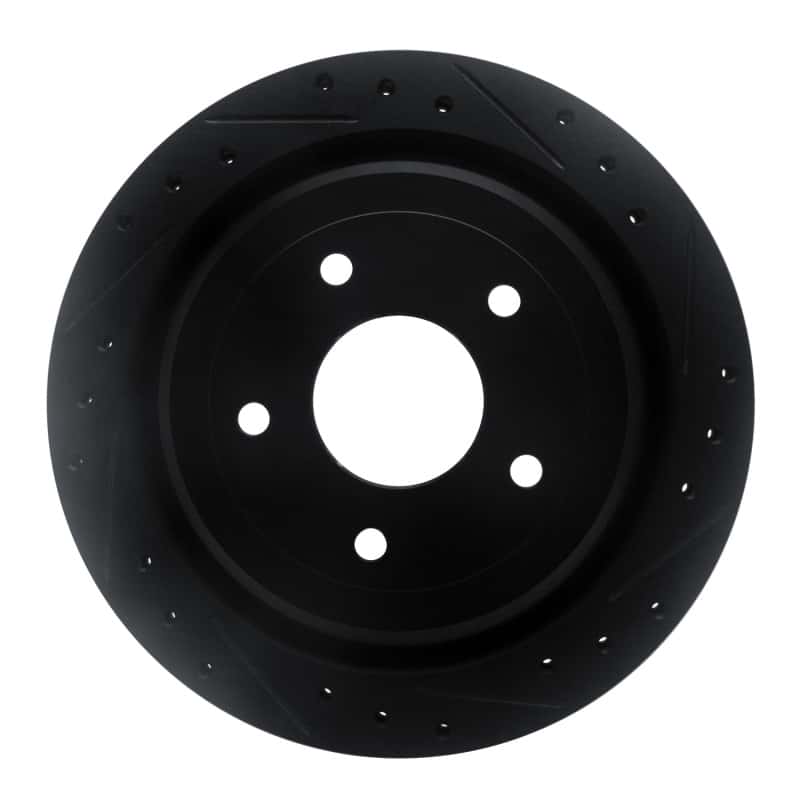 R1 Concepts — R1 97-13 Cadillac XLR Rear Right Drilled & Slotted Black Brake Rotor
R1 Brake Rotor Drill - view 1
