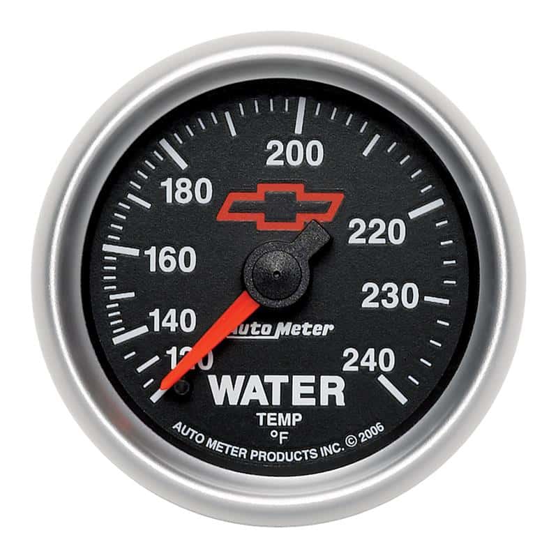 AutoMeter — Autometer Sport-Comp II 2-1/16in 120-240 Deg Mechanical Water Temp Gauge - Bowtie Black
2-1/16" WATER TEMP, - view 3