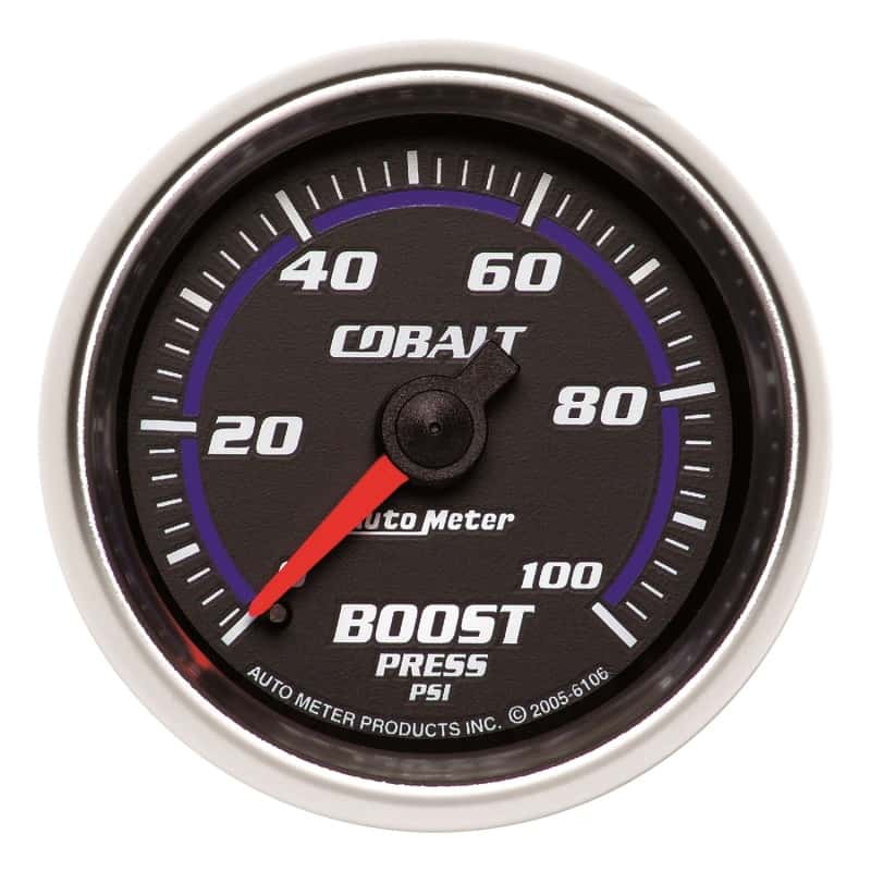 AutoMeter — Autometer Cobalt 52mm 0-100psi Mechanical Boost Gauge
GA 2 BST 100PSI M CB - view 1