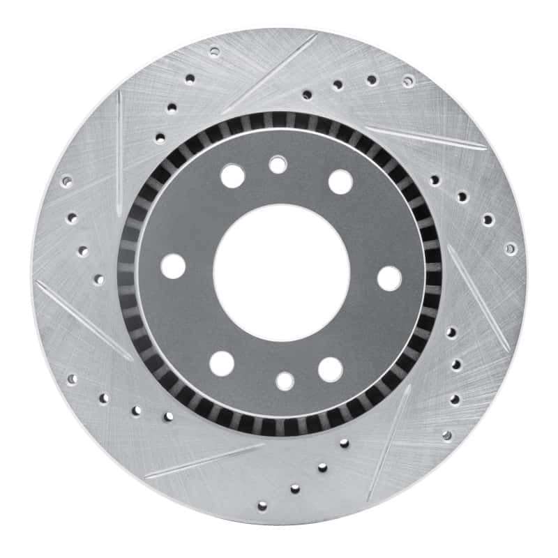 R1 Concepts — R1 06-09 Buick Rainier Front Left Drilled & Slotted Silver Brake Rotor
R1 Brake Rotor Drill - view 1