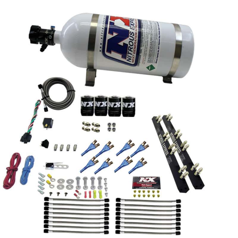 Nitrous Express — Nitrous Express 8 Cyl Soft Line Shark Rail Nitrous Kit w/10lb Bottle
Injection System Kit
N2OSys - view 3