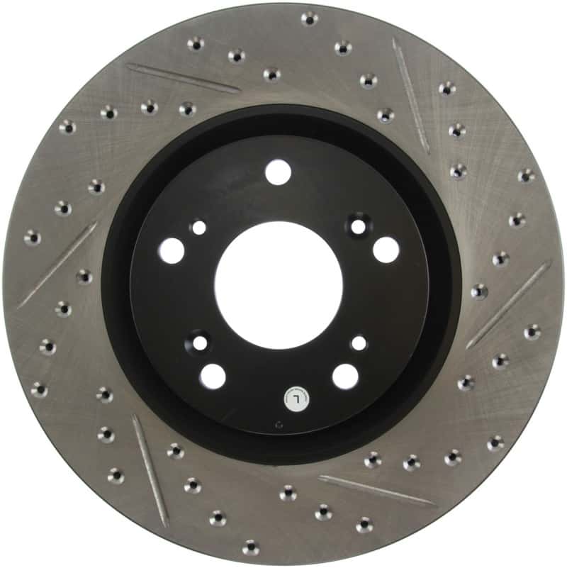 Stoptech — StopTech 02-06 Acura RSX Type S / 06-09 Honda Civic Si Slotted & Drilled Left Front Rotor
Disc Brake Rotor
Slot/Drill Rotor - view 2