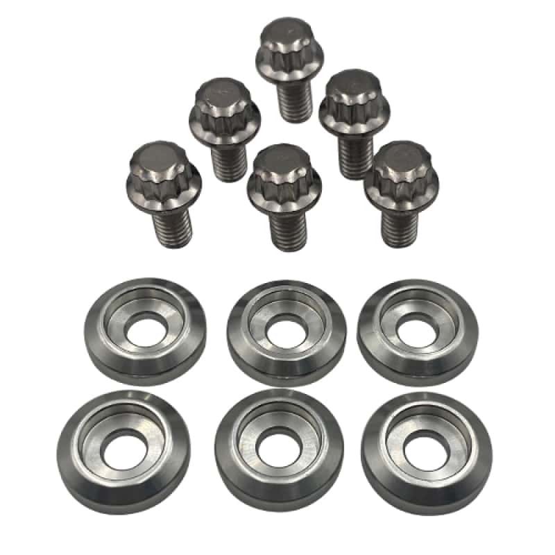 BLOX Racing — BLOX Racing New Fender Washers Kit M6 12pt - 6pc Large Diameter Silver - view 2