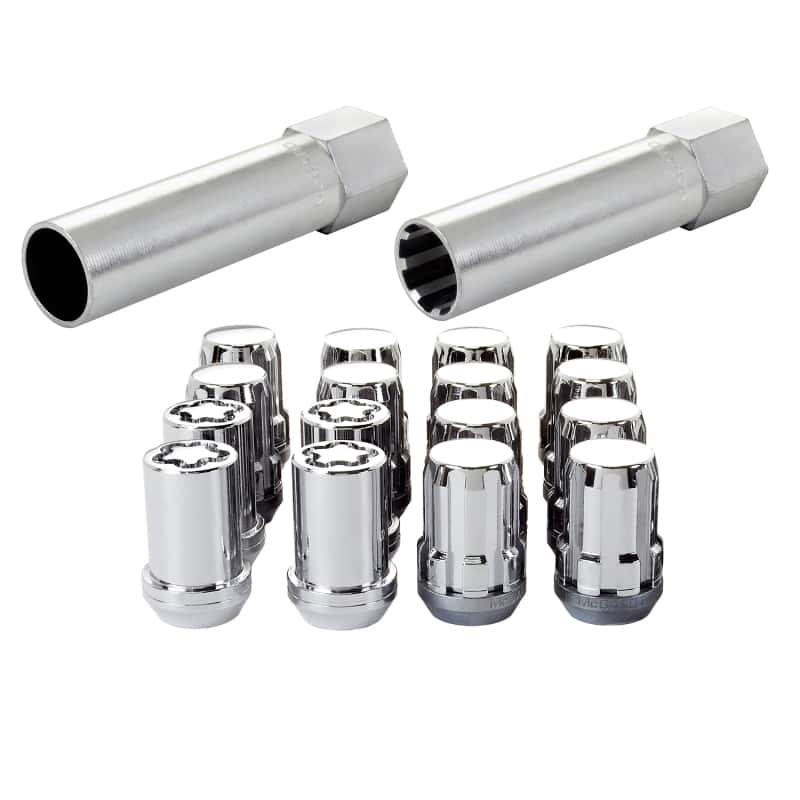 McGard — McGard SplineDrive Tuner 4 Lug Install Kit w/Locks & Tool (Cone) M12x1.25 / 13/16 Hex - Chrome (CS) - view 1