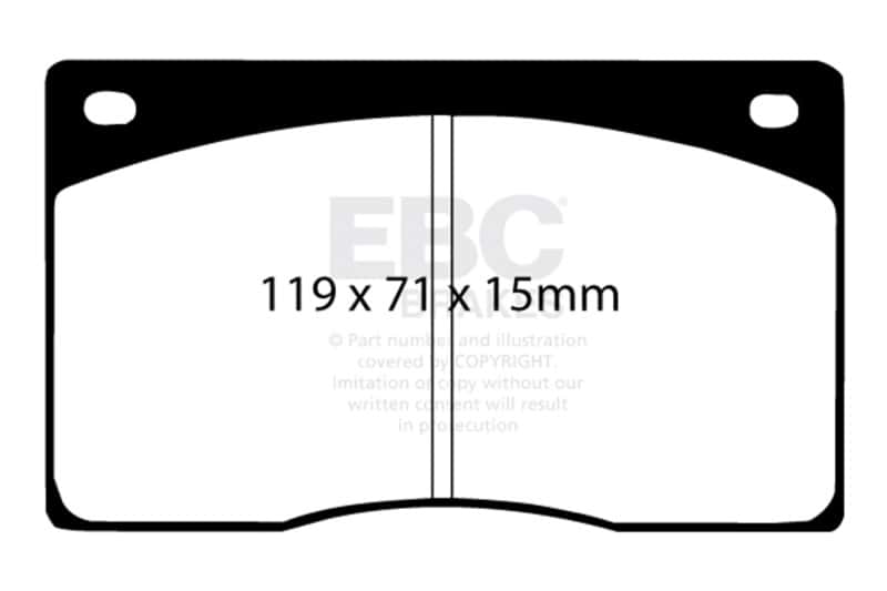EBC — EBC 91-93 Jaguar XJS 4.0 Ultimax2 Front Brake Pads
Disc Brake Pad - view 1