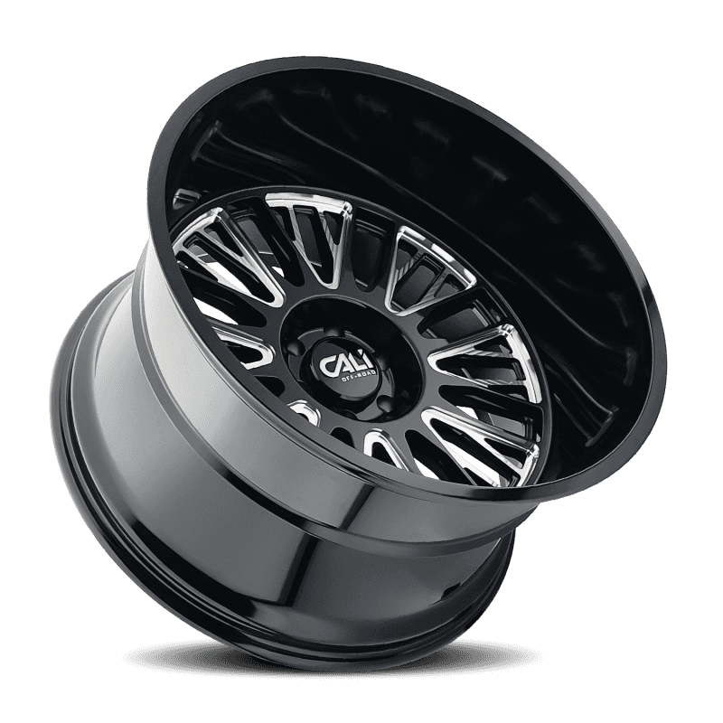 Cali Off-Road — Cali Off-Road 9116 Vertex 24x14 / 8x165.1 BP / -76mm Offset / 125.2mm Hub Gloss Black Milled Wheel
9116 - view 2