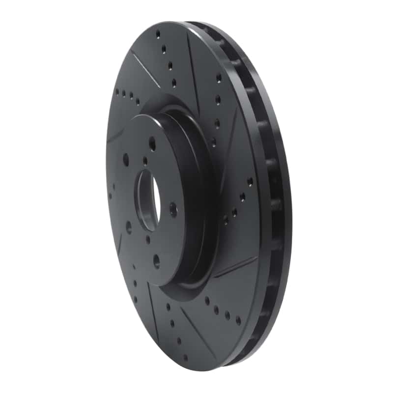 R1 Concepts — R1 05-17 Subaru WRX STI Front Right Drilled & Slotted Black Brake Rotor
R1 Brake Rotor Drill - view 2