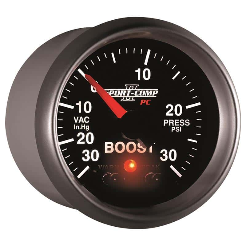 AutoMeter — Autometer Sport-Comp II 52mm 30 IN HG / 30 PSI Electronic Boost/Vacuum Gauge
2-1/16" BOOST-VAC, 3 - view 7
