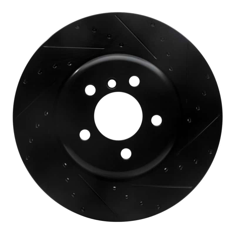 R1 Concepts — R1 11-19 BMW ActiveHybrid 5 Front Right Drilled & Slotted Black Brake Rotor
R1 Brake Rotor Drill - view 1