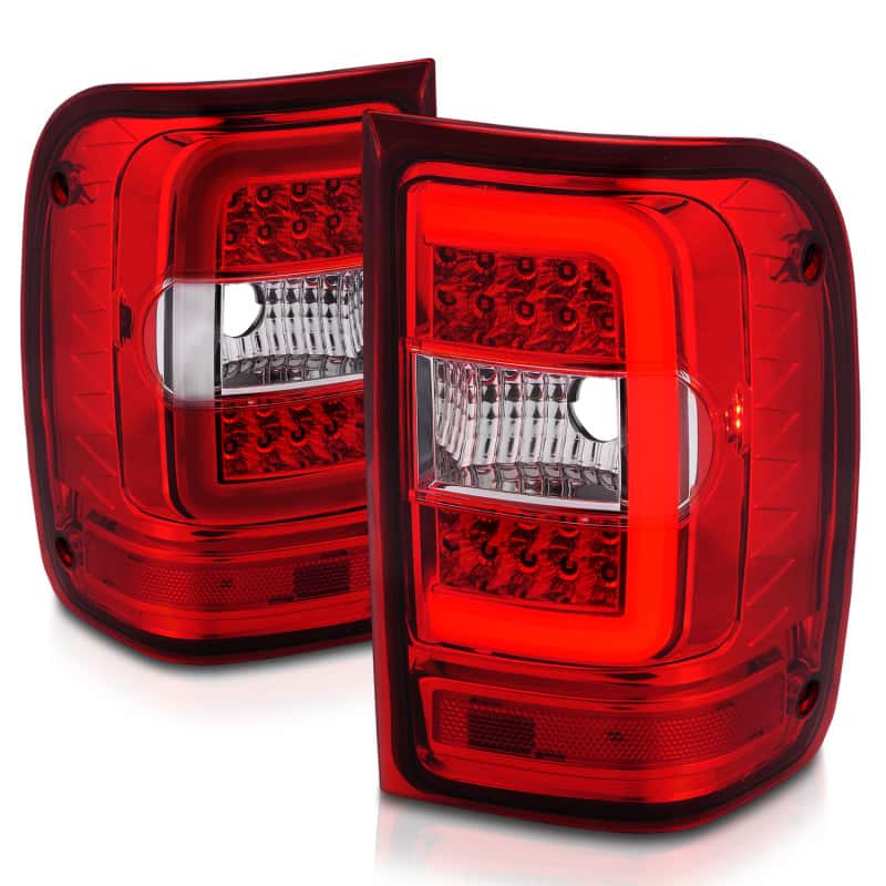 ANZO — ANZO 2001-2011 Ford  Ranger LED Tail Lights w/ Light Bar Chrome Housing Red/Clear Lens - view 11