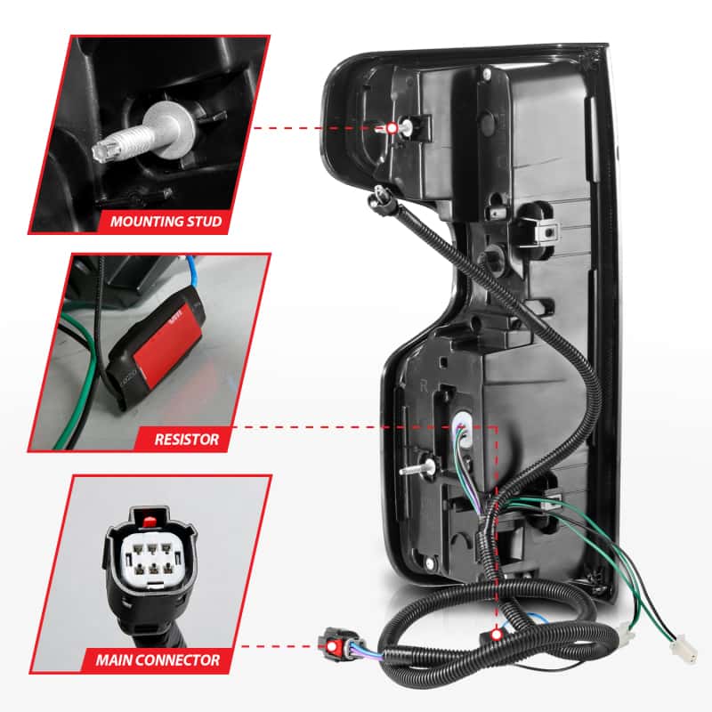 ANZO — ANZO 19-21 Chevy Silverado Full LED Taillights Black Housing Clear Lens G2 (w/C light Bars) - view 12