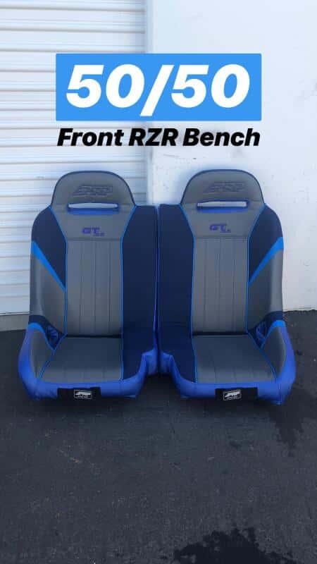 PRP Seats — PRP Polaris RZR S 900/XP 1000/Turbo/Turbo S GT/S.E. 50/50 Front Suspension Bench Seat
Bench - view 5