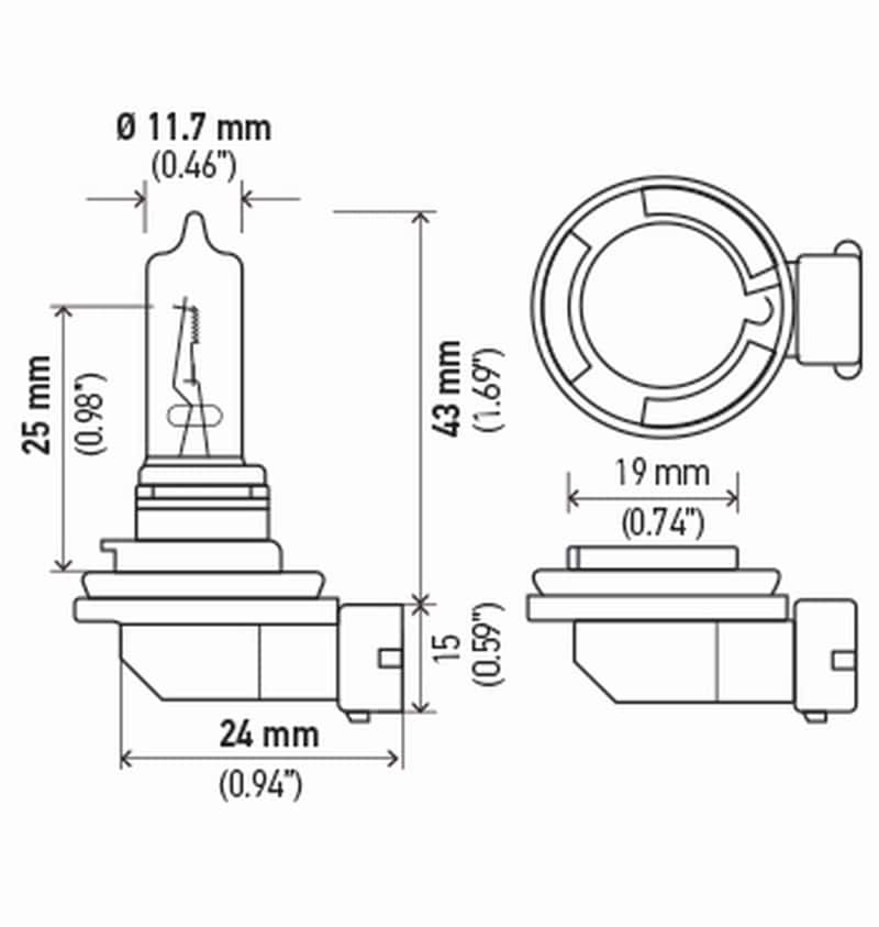 Hella — Hella H9 12V 65W PGJ19-5 HP 2.0 Halogen Bulbs
H9 2.0TB Hal Bulb - view 4