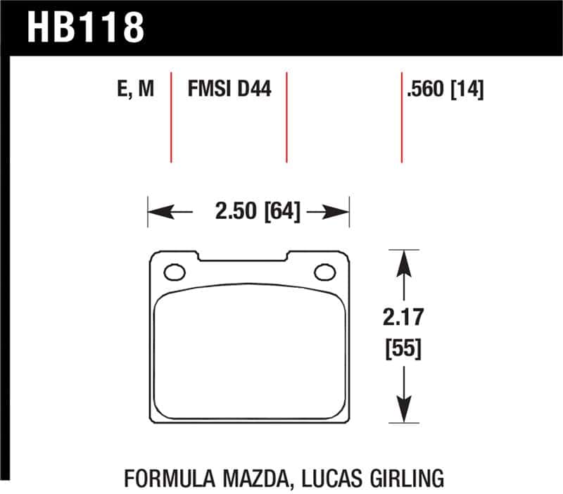 Hawk Performance — Hawk Alcon 4R-Type / Alcon R-Type (Short Profile) Blue 9012 Race Brake Pads
Disc Brake Pad - view 1