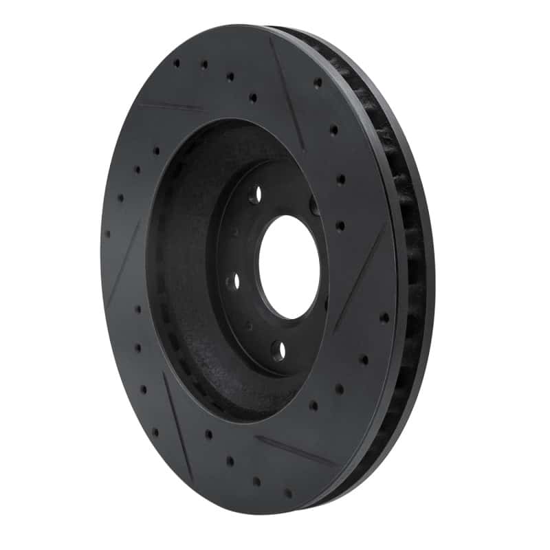 R1 Concepts — R1 04-08 Cadillac CTS Front Left Drilled & Slotted Black Brake Rotor
R1 Brake Rotor Drill - view 4