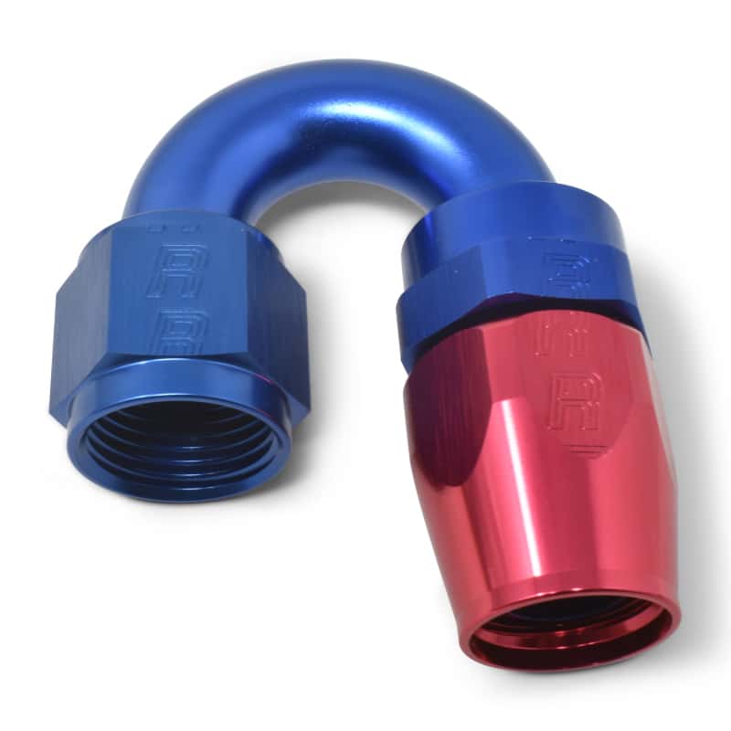 Russell — Russell Performance -10 AN Red/Blue 180 Degree Full Flow Swivel Hose End (With 15/16in Radius)
Hose Fitting - view 4