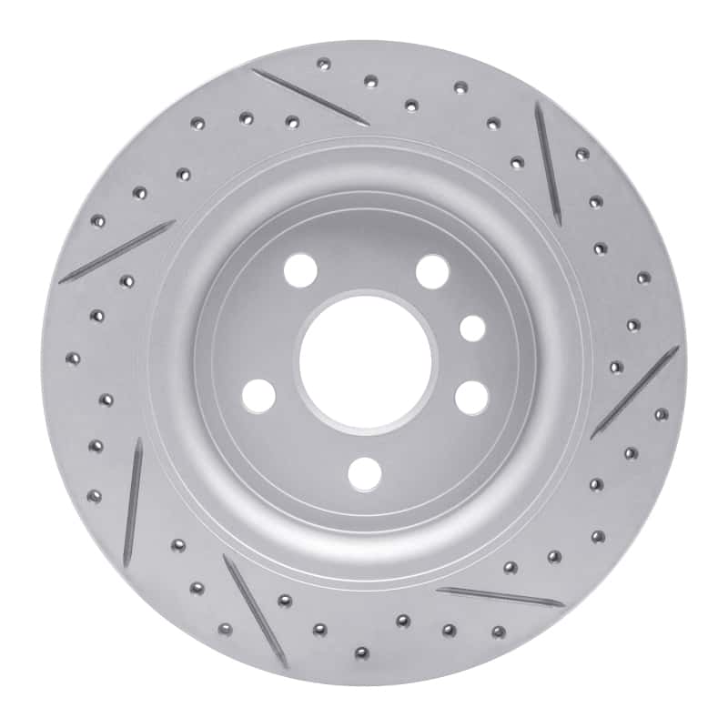 R1 Concepts — R1 07-18 Volvo S80 Rear Left Drilled & Slotted Geo-Carbon Rotor - view 5