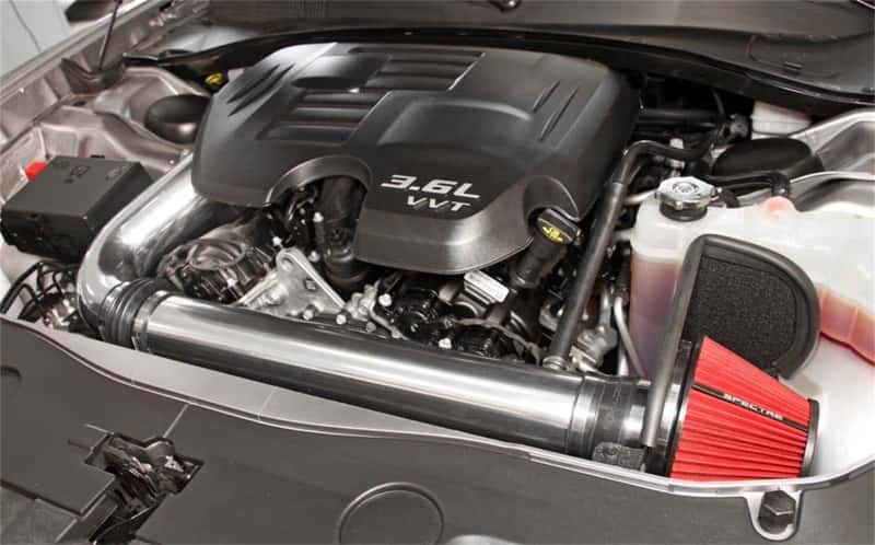 Spectre — Spectre 11-17 Challenger/Charger 3.6L Air Intake Kit - Polished w/Red Filter
Spectre Air Intake K
Air Intake System - view 4