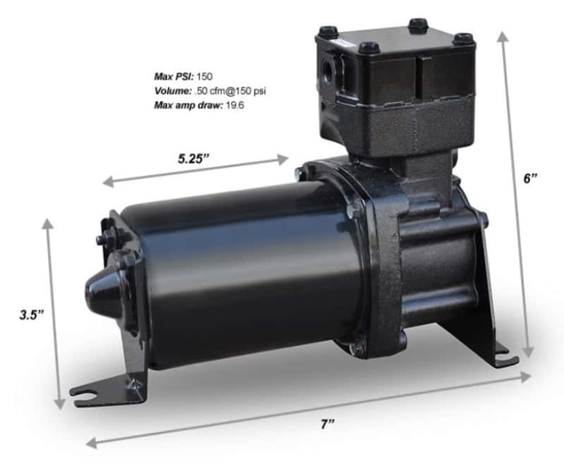Ridetech — Ridetech Air Compressor 309 Model Thomas
Air Compressor 319 - view 2
