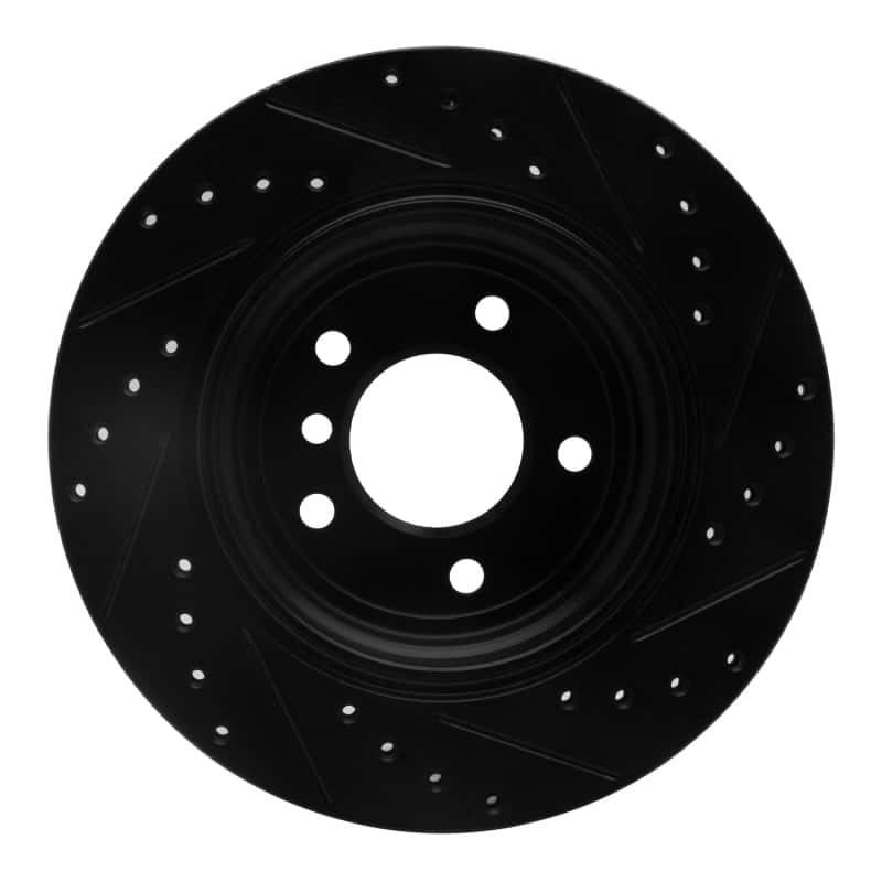 R1 Concepts — R1 04-10 BMW 525I (USA/Canada) Rear Left Drilled & Slotted Black Brake Rotor
R1 Brake Rotor Drill - view 5