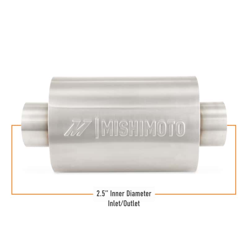 Mishimoto — Mishimoto Universal Resonator with 2.5in Inlet/Outlet - Brushed
Exhaust Resonator - view 2