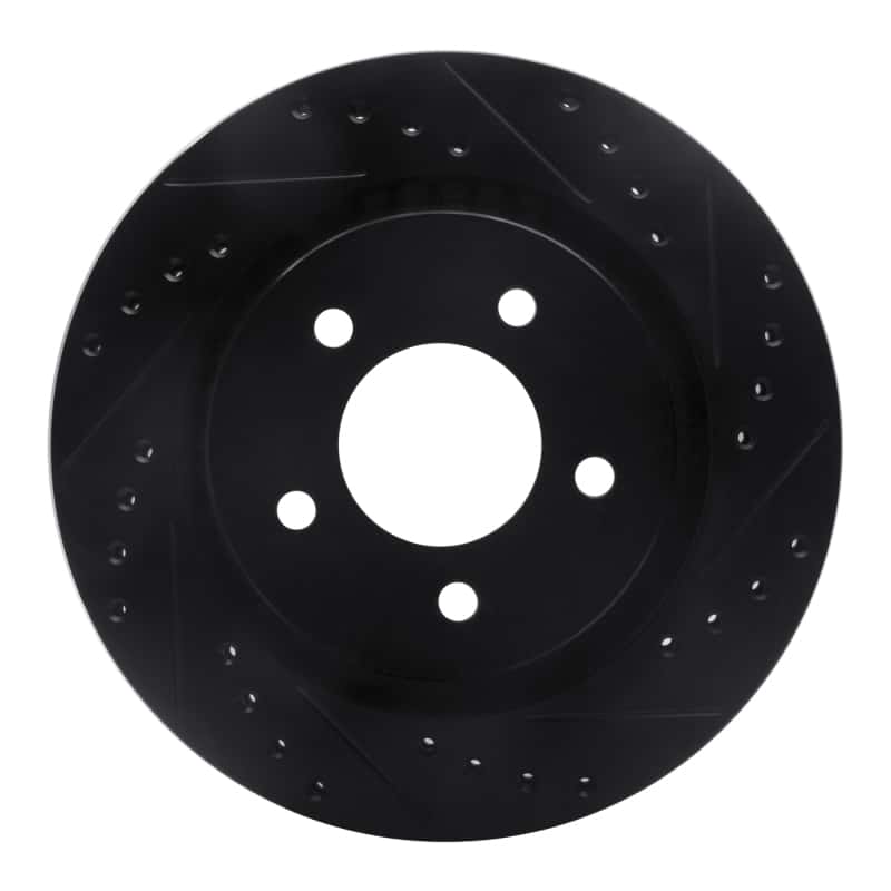 R1 Concepts — R1 99-04 Chrysler 300M Front Right Drilled & Slotted Black Brake Rotor
R1 Brake Rotor Drill - view 1