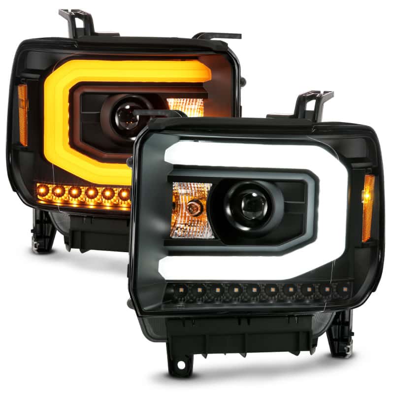 ANZO — ANZO GMC SIERRA 1500 14-15 2500H/15-19 Projector Headlight Plank Style Black w/ Switchback (Halogen)
Head Light Set
HdLtSet - view 7