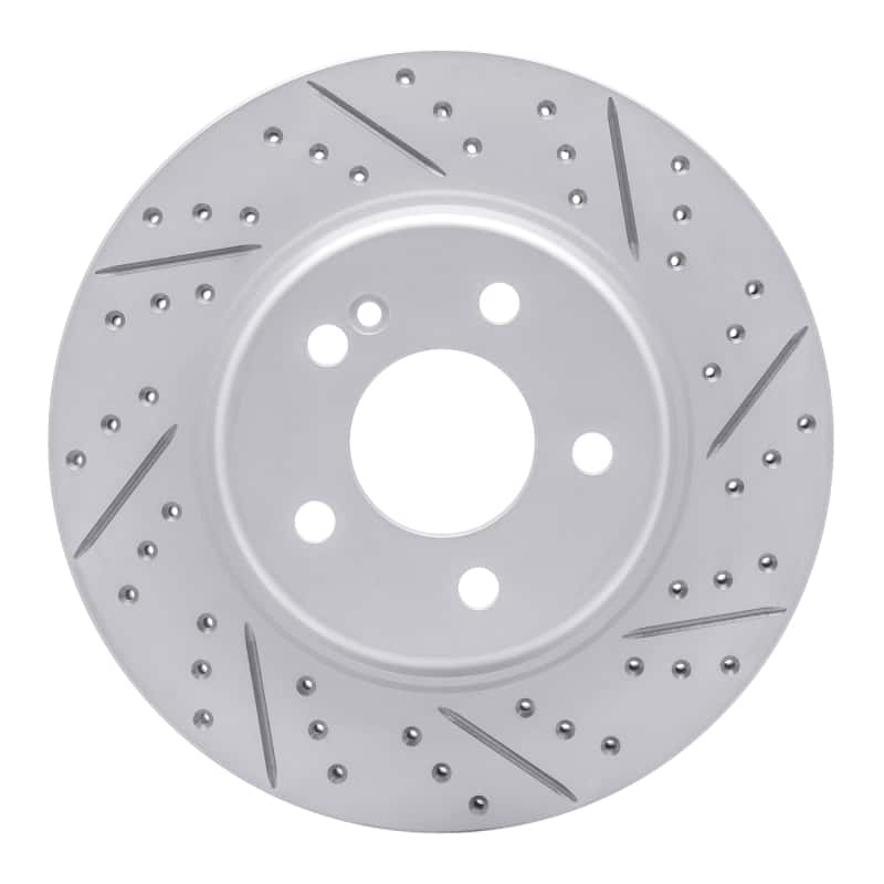 R1 Concepts — R1 15-23 Mercedes-Benz E350 Rear Right Drilled & Slotted Geo-Carbon Rotor - view 1
