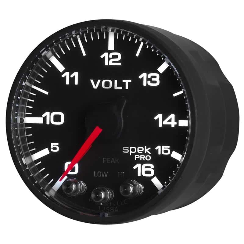 AutoMeter — AutoMeter Gauge Voltmeter 2-1/16in. 16V Stepper Motor W/Peak & Warn Blk/Blk Spek-Pro
GA 2" VOLT BFB SPEK - view 4