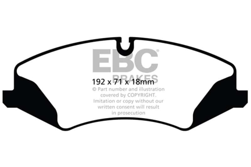 EBC — EBC 14+ Land Rover LR4 3.0 Supercharged Extra Duty Front Brake Pads
Disc Brake Pad - view 1