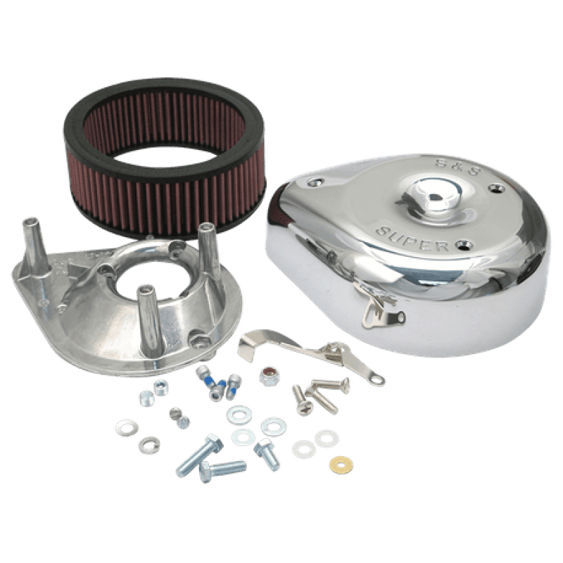 S&S Cycle — S&S Cycle 55-84 BT/57-85 Sportster Models Teardrop Air Cleaner Kit for S&S Super E/G Carb - view 2