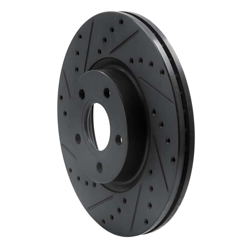 R1 Concepts — R1 04-19 Ford C-MAX Front Left Drilled & Slotted Black Brake Rotor
R1 Brake Rotor Drill - view 2