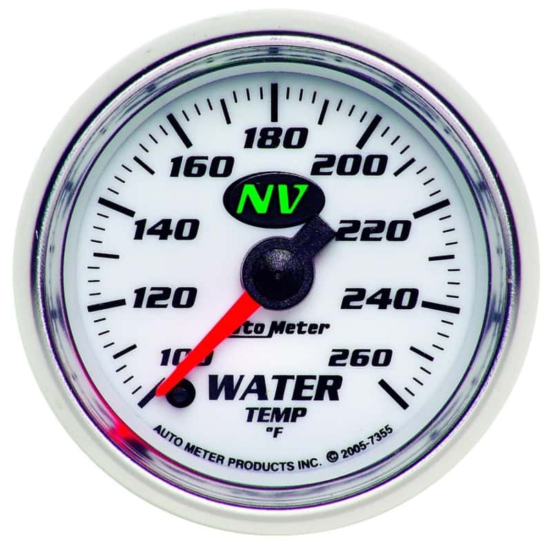 AutoMeter — Autometer NV 2-1/16in 100-260 Deg F Stepper Motor Water Temp Gauge
2-1/16" WATER TEMP, - view 1