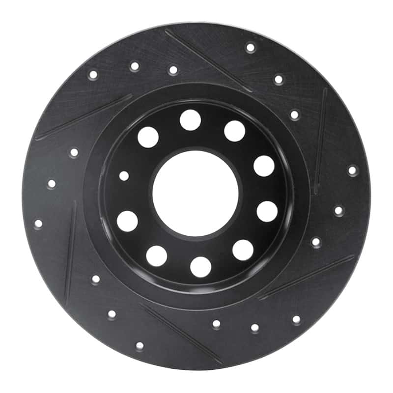 R1 Concepts — R1 10-19 Audi A3 Rear Left Drilled & Slotted Black Brake Rotor
R1 Brake Rotor Drill - view 5