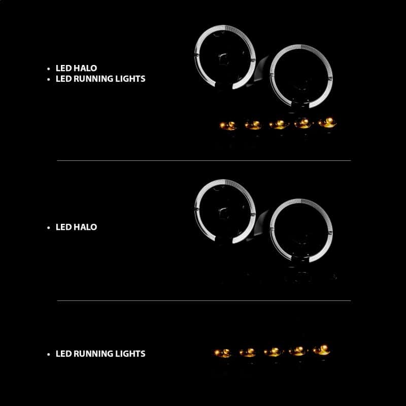 ANZO — ANZO 2004-2008 Ford F-150 Projector Headlights w/ Halo and LED Black G2
Head Light Set
HdLtSet - view 3