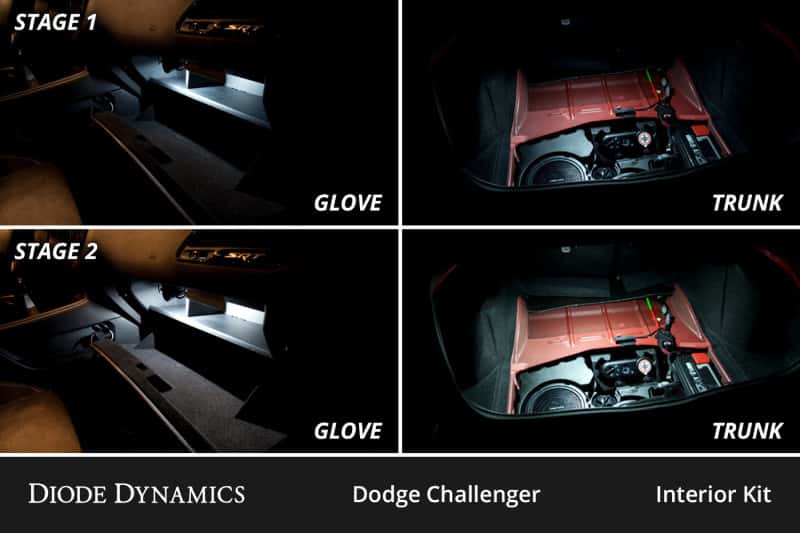 Diode Dynamics — Diode Dynamics 09-14 Dodge Challenger Interior LED Kit Cool White Stage 2 - view 4