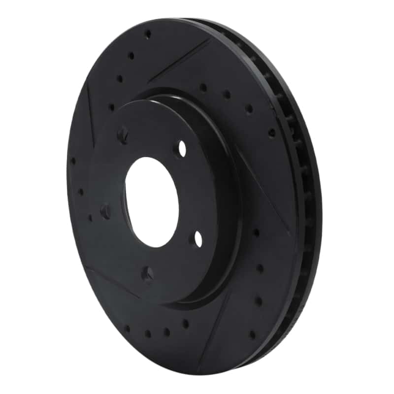 R1 Concepts — R1 07-17 Dodge CALIBER Front Left Drilled & Slotted Black Brake Rotor
R1 Brake Rotor Drill - view 2