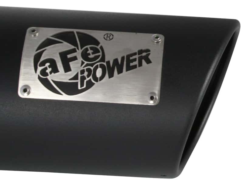 aFe — aFe Power Diesel Exhaust Tip Black- 4 in In x 5 out X 12 in Long Bolt On (Right)
Exhaust Tip Black - view 4