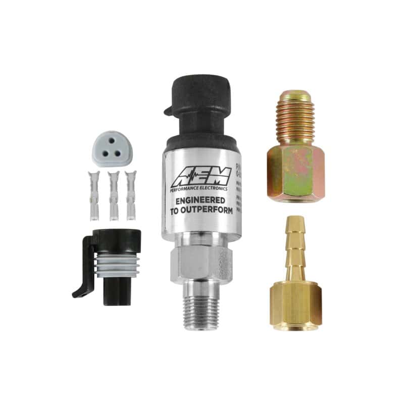 AEM — AEM 7 BAR MAP or 100 PSIA Stainless Steel Sensor Kit
Sensors/Connectors
Sensor Kit - view 2