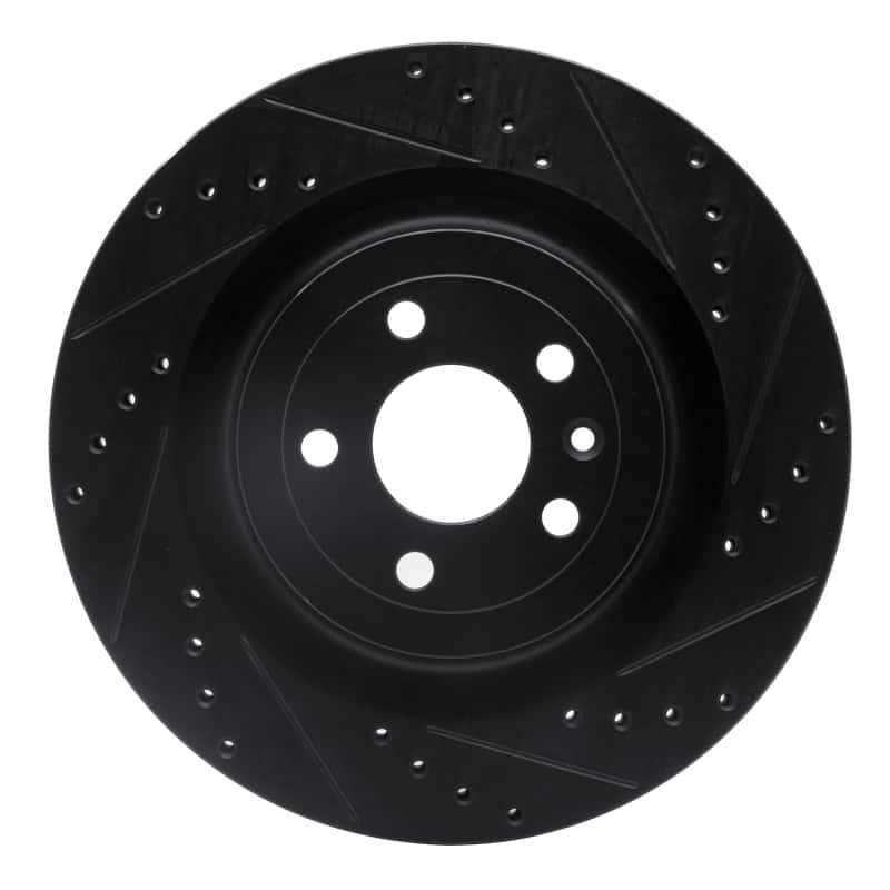 R1 Concepts — R1 13-19 Ford Flex Front Right Drilled & Slotted Black Brake Rotor
R1 Brake Rotor Drill - view 1