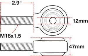 SPC Performance — SPC Performance xAxis Rod End Ball Joint
CROSSAXIS ROD END
XAXIS JOINT - view 2