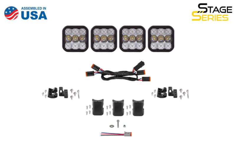 Diode Dynamics — Diode Dynamics SS5 Pro Universal CrossLink 4-Pod Lightbar - Yellow Driving - view 4