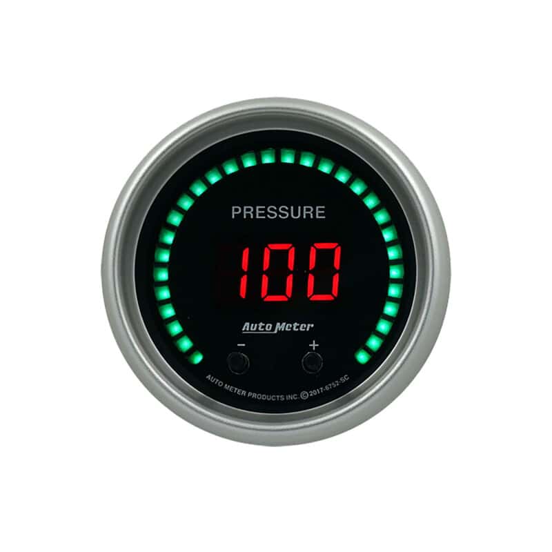AutoMeter — Autometer 52.4mm Black Switchable 0-1600 PSI/0-110 BAR Fluid Pressure Sport-Comp Elite Digital Gauge - view 3