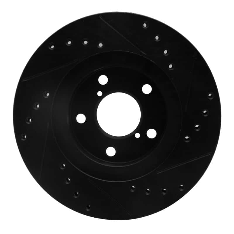 R1 Concepts — R1 90-01 Subaru Impreza Front Left Drilled & Slotted Black Brake Rotor
R1 Brake Rotor Drill - view 5