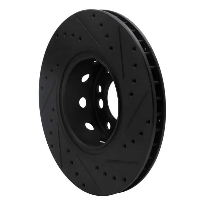 R1 Concepts — R1 91-93 BMW M5 Front Left Drilled & Slotted Black Brake Rotor
R1 Brake Rotor Drill - view 4
