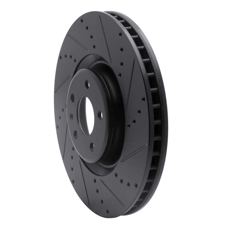 R1 Concepts — R1 12-18 Audi A8 Front Right Drilled & Slotted Black Brake Rotor
R1 Brake Rotor Drill - view 2
